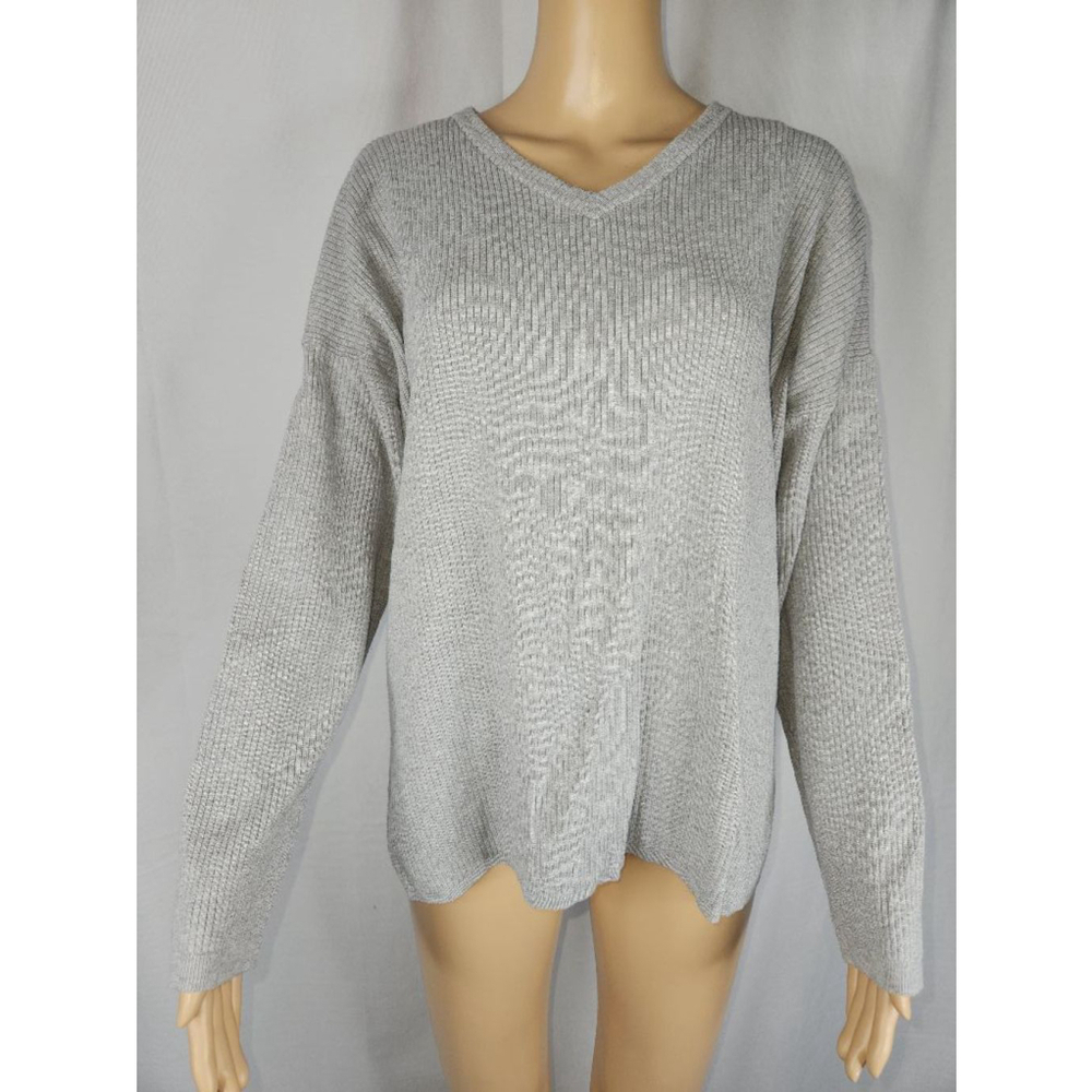 Elle | Women | Knit Sweater | Gray | Size Large | Long Sleeve